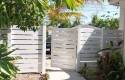 Vinyl Horizontal Semi Private fence and Gate