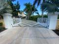 Aluminum White Gates and Palms