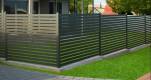 Black Aluminum Semi-privacy fence